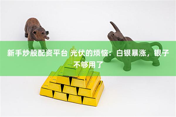 新手炒股配资平台 光伏的烦恼：白银暴涨，银子不够用了